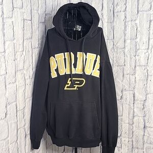 ES Purdue University Black Hoodie With Gold and White Sweatshirt‎ 2X